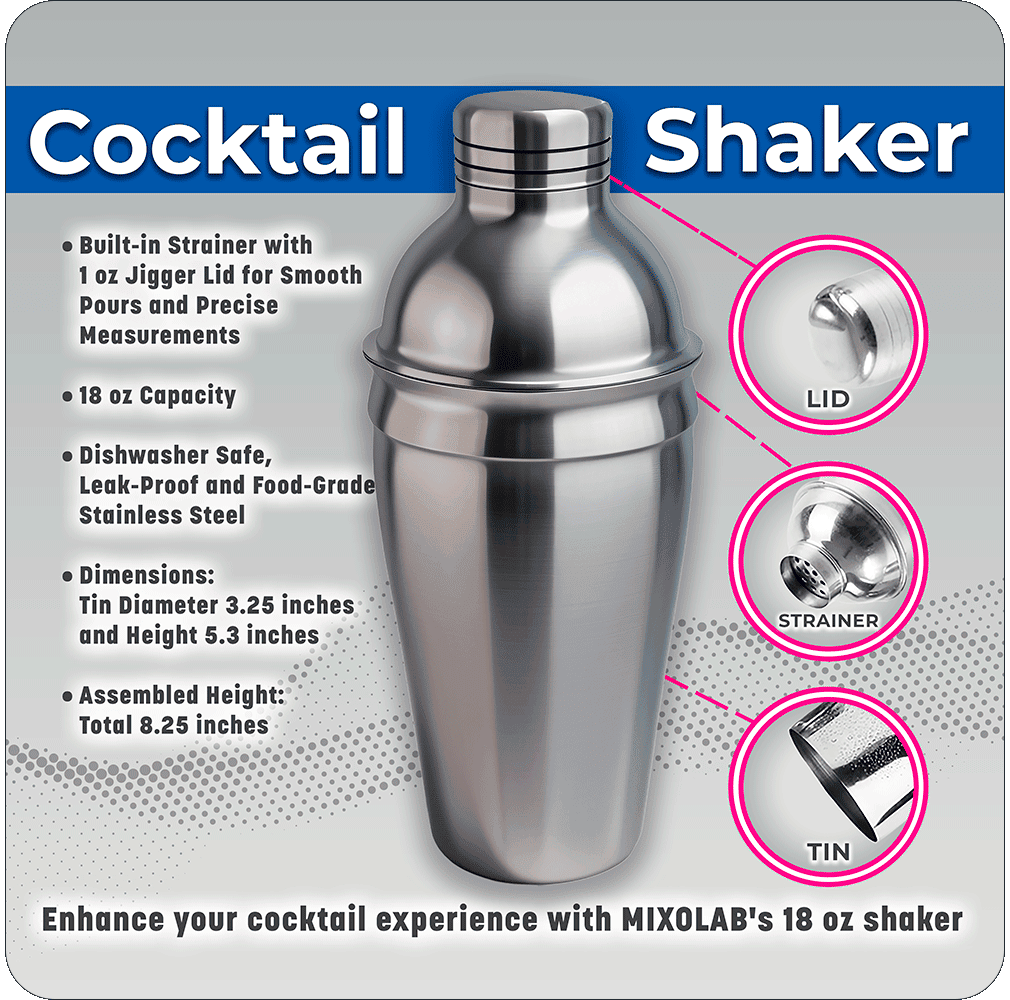 18 oz martini shaker