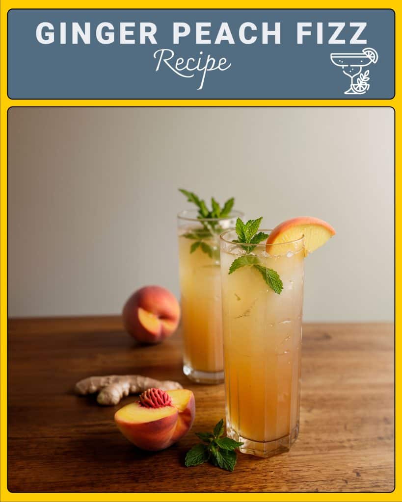 ginger peach fizz mocktail recipe