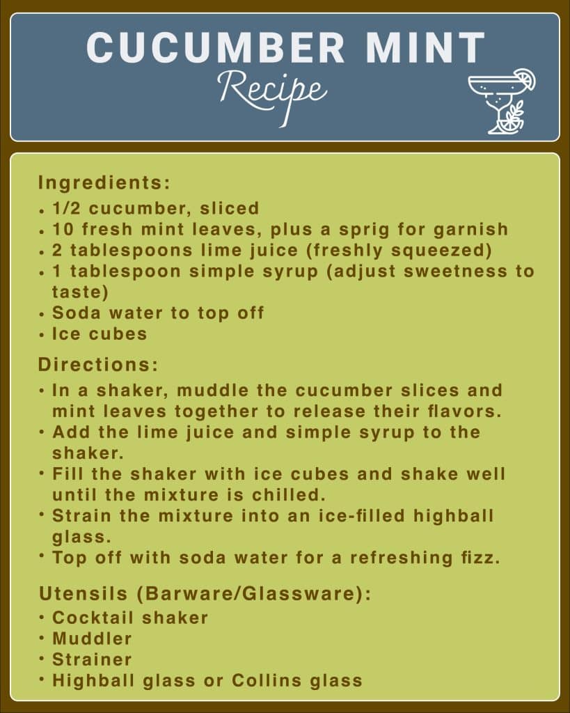 cucumber mint mocktail recipe