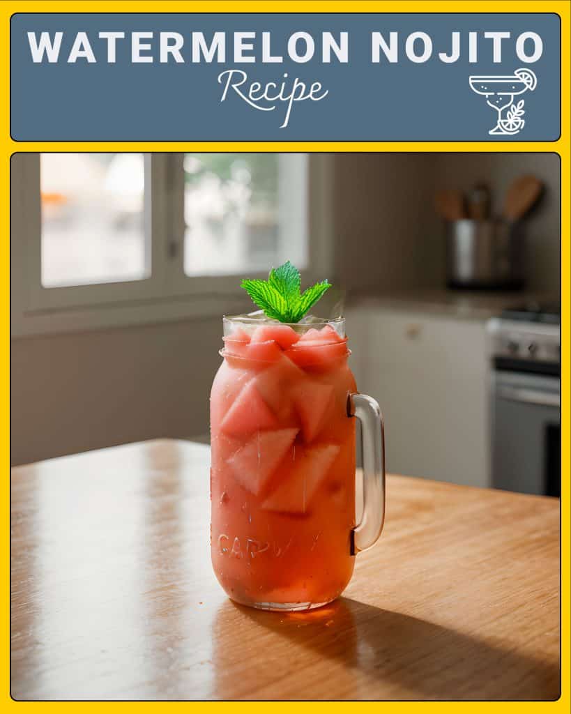 watermelon nojito mocktail recipe