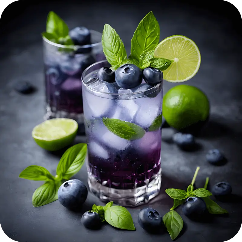 blueberry mojito cocktail