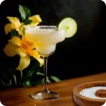 margarita cocktail with a glass rimmer